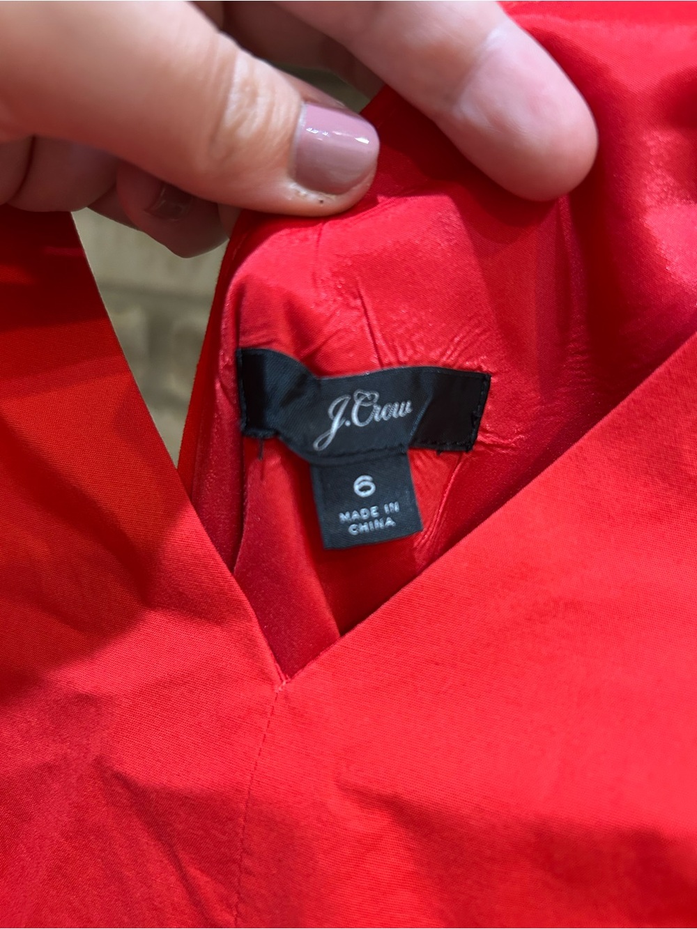 J.Crew Vibrant Red V-Neck Dress EUC - Picture 2 of 3